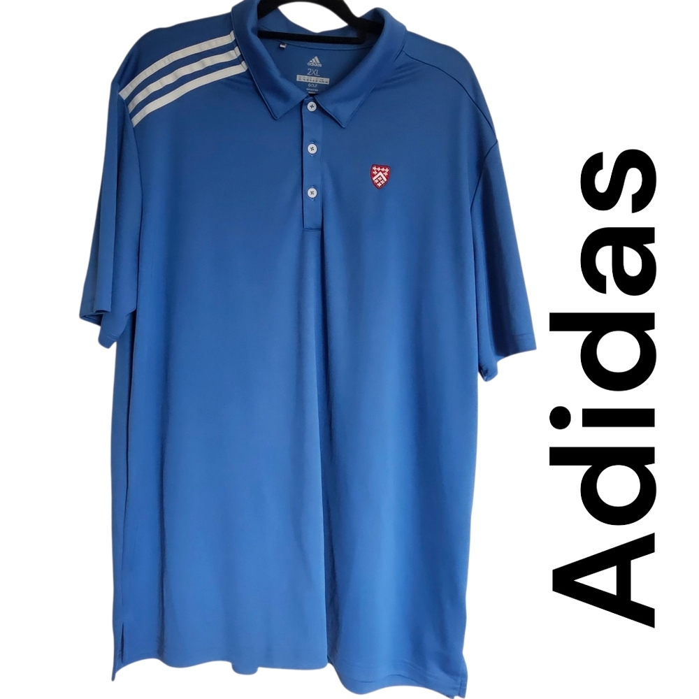 Adidas Men's Blue Polo Shirt,  2XL